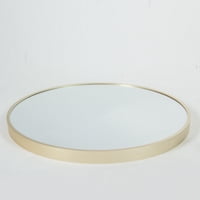 Bayhto 20 Zidni krug ogledalo za kupatilo, mat zlatno okruglo ogledalo za zid, viseći okrugli ogledalo