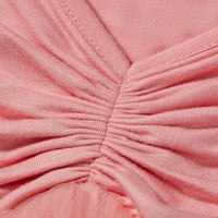 Prednja ženska materinstva Split Haljina bijela rukavica bez rukava s ramenom Sheer materinskom haljinom za fotografije