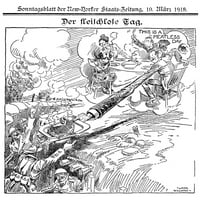 Prvog svjetskog rata: Nekoliko bez mesa. Na crtani film iz york novine na njemačkom jeziku, komentirajući