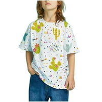 Dječaci Dječji košulje Grafička majica Neonske boje Kids Unise kratkih rukava Majice Životinjski tinejdžeri