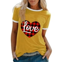 Ljetne košulje za žene boemske majice Cvjetni ispis O-izrez Labavi majica kratkih rukava Top bluza Pulover