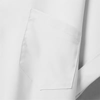 Alueeu ženski Ljetni vrhovi rukavac kratak casual Popularni modni tee vrhovi džepni gumb T majice bijeli
