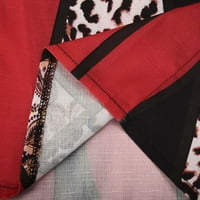 Zimske casual haljine za žene Ležerne prilike na dugih rukava sa džepom tiskanim dugim haljinama crveno l