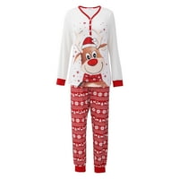 Poboljski obiteljski outfits Božićni jelen Ispis pidžamas set tata mama djeca beba dugih rukava xmas home habanje