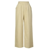 Dadaria pantalone za žene Trendy Work Žene modni ljetni čvrsti povremeni džep elastični struk duge hlače