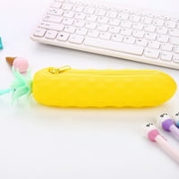 TEMACD Carrot banana voće silikonska olovka za pohranu kućišta za skladištenje kovanica novčanik na tablu