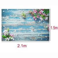 7x5FT fotografija pozadina plave drvena zida pilelinta cvijeće proljeće fotografija studio foto booth photoshoot