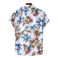Floenr muške majice, muške spoljne trgovine Havajska majica za printu na plaži s kratkim rukavima