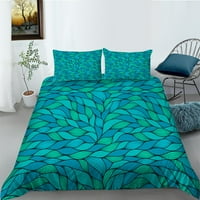 Poklopac prekrivača Plava modna posteljina pokrivači lišće slikajući kućne posteljine, Kalifornijski