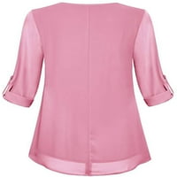 Ženska šifonska majica Soft i udobna tunika Bluza Top rukava ljetna majica za cipele Business Casual