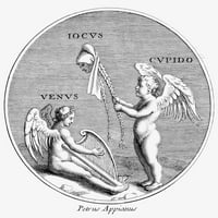 Venera i Kupid. NCOPPER graviranje, 18. vek. Poster Print by