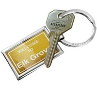 Keychain Yellow Road znak Dobrodošli u Elk Grove