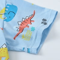 Toddler Boys Girls kratki rukav crtani otisci majica pulover vrhove kratke hlače pidžama odjeća za spavanje