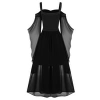Ljetne haljine za žene crne haljine za žene žene plus veličina hladnog ramena leptir rukav čipka u udru