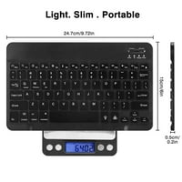 U lagana ergonomska tastatura sa pozadinom RGB svjetla, višestrukim tankom punjivom tastaturom Bluetooth