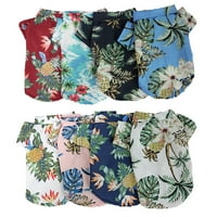Majica za kućne ljubimce šifonske modne ljetne havajske košulje za cvjetnu pse prozračna cool plaža Puppy majica