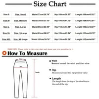 Posteljine hlače za žene plus veličina sitnija visoki struk visoki trendy Ležerne tiskane duge pantne