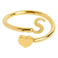 Podplag Valentines Day Pokloni, Početno otvaranje prstena za srce Podesivo Dame Prsten poklon za žene