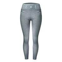 Nečuvene ženske pamučne kratke hlače traperice tanki visoki struk elastične gamaše pola pola pantalona