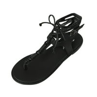 Nove ženske sandale poprečni kaiš kaiš kopča ravna kaiševe na ležernim cipelama Žene Dressy Sandale
