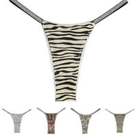 Žene Leopard Thong niski struk High Cut donje rublje Bešim G-string Thong Ganty