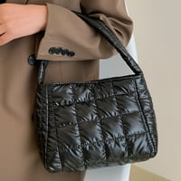 Quilted casual torbice modna plaćena pamučna torba torba jednostavna prijenosna za putovanja crna