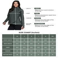 Aktivni ženski zip mock omotač za omotač runa pulover dukserice sa džepovima