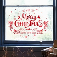 Zidni dekor kućanski zidni prostorija Izmjenjivo veselo Decal Božićne zidne naljepnice Božićne stolove