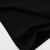 Ženske bluze Ženske vrhove Diplomirana majica Casual Tops kratki rukav na vrhu crne l