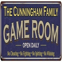 Obiteljski poklon Cunningham Blue Game Metal Sign 206180037979