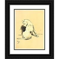 Cecil Charles Windsor Aldin Crna ukras uokviren dvostruki matted muzej umjetnosti print pod nazivom: Dan psa pl