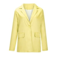 Juebong ženska puna boja casual dugih rukava bluže jakna Otvori Slim Fit Work Office Cardiganski kaput