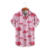 Veliki i visoki muškarci na majica majice kratki rukav Slim-Fit Flamingo košulja za ispis i vrhunska jeftina odjeća plus veličine muškarci