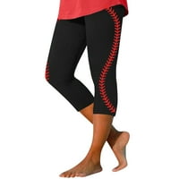 SHPWFBE gamaše za žene Duksevice Žene Žene Sve sezone Odštampane elastične tanke casual rastezljenih hlača na tajicama yoga hlače b m