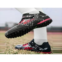 Lacyhop Unise Soccer Cleats firm mljevene nogometne cipele Izdržljive atletske cipele Sportski komfor sportske tenisice Lagana obuka Crna crvena 11c