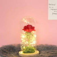 Valentinovo Rose Poklon, Rose Kit, ženski poklon rođendanski pokloni, crvena svila ruža i LED svjetlo