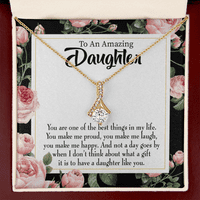 Mojoj kćerci kćeri poput vi primamljivu kartu za poruke ogrlice s vrpcom