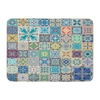 Mega prekrasan patchwork uzorak iz šarene marokanske portugalske pločice vrata vučom za kat ruga vrata 23.6x