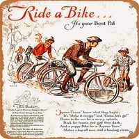 Metalni znak - Vozite bicikl, to je vaš najbolji PAL - Vintage Rusty Look