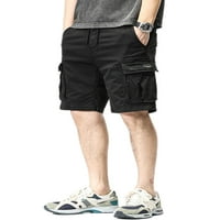 Bomotoo muns ravna noga ljetne hlače na srednjim strukom casual dno treniraju obične više džepne mini