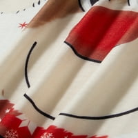 Božićna porodica koja odgovara pidžami set sa crtanim filmom Elk Plaid Print Tops hlača Xmas Slavo odjeća