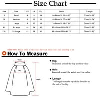 Whlbf ženske suknje midi duljina plus veličina, ženska čvrsta naborana labava rub duga duljina suknja