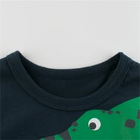 Dječji djeci Dječji dječaci Dječji crtani dinosaur kratki rukav Crewneck T majice na vrhu Tee odjeća