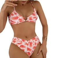 Ociviesr Ženska moda Dvo kupaći kostim cvjetni srčani kupaći kupaći kostimi dva kupaca za žene djevojke