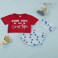 Binweede set za dječje odjeće, STARA STAR PRINT T-majica s kratkim rukavima + Sladoledske kratke hlače