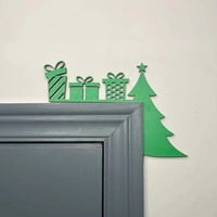 Božićna dekoracija okvira vrata Santa Claus Božićni drveni ukras za ukrašavanje drvenih vrata Božićni