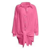 Amaping Weens Pamuk posteljina majica V izrez Ležerne prilike Ležerne prilike Dugi bluza