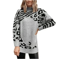 Print Hoodies za žene Ženske vrhove Pulover s kapuljačom Labavi džemper plus veličina kaput vrhovi okrugli