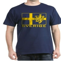 Cafepress - Sverige Flag tamna majica - pamučna majica