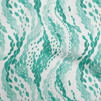 Onuone pamuk poplin twill tirkizna zelena tkanina apstraktna prestajnog materijala ispisuju šivanje